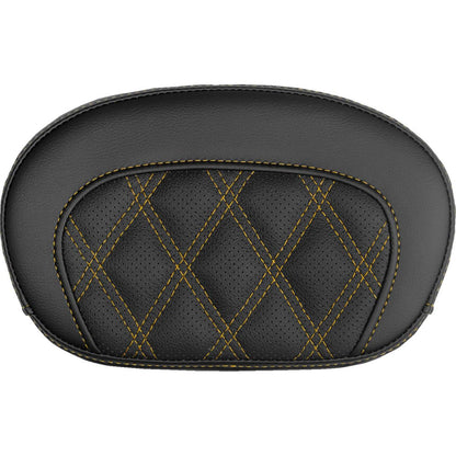Saddlemen Mini Contour Sissy Bar Pad - Lattice Stitch - Gold Stitch [MPN: 061018407]_2525880