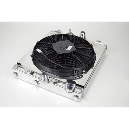 CSF Universal Half Radiator fits with 16AN & Slip-On Fittings/12in SPAL Fan & Shroud [MPN: 2858X]_2177162