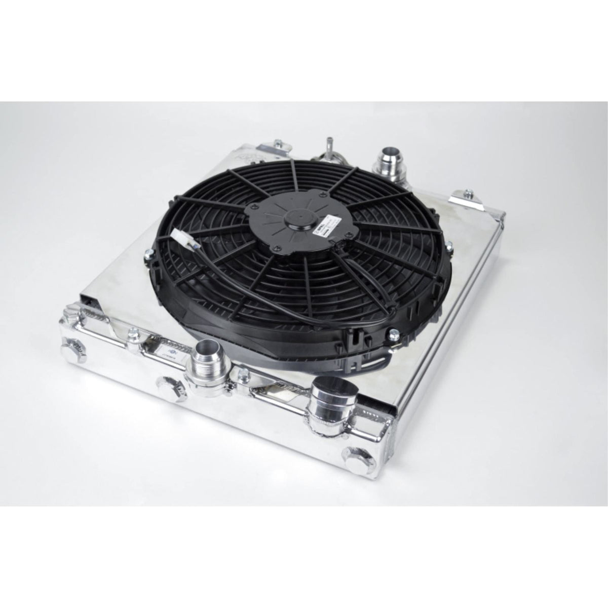 CSF Universal Half Radiator fits with 16AN & Slip-On Fittings/12in SPAL Fan & Shroud [MPN: 2858X]_2189247