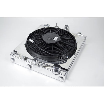 CSF Universal Half Radiator fits with 16AN & Slip-On Fittings/12in SPAL Fan & Shroud [MPN: 2858X]_2189247
