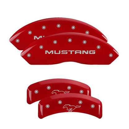 MGP Caliper Covers Front Mustang Rear fits Pony - Red [MPN: 10095SMPYRD]_2458565