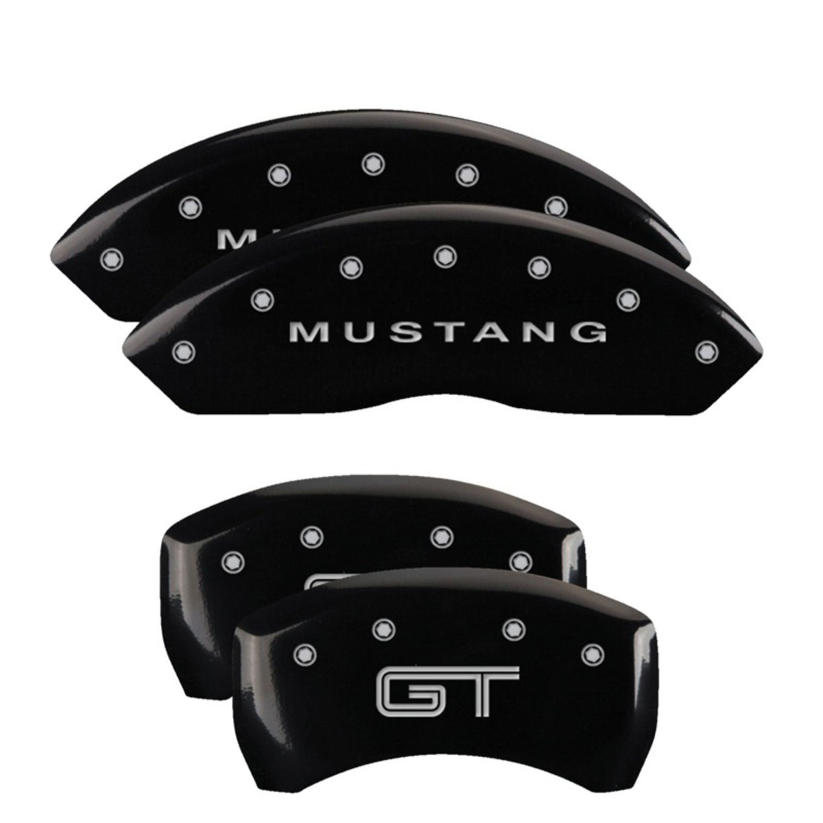 MGP Caliper Covers Front Mustang Rear fits S197/GT Black  [MPN: 10197SMG2BK]_2225399