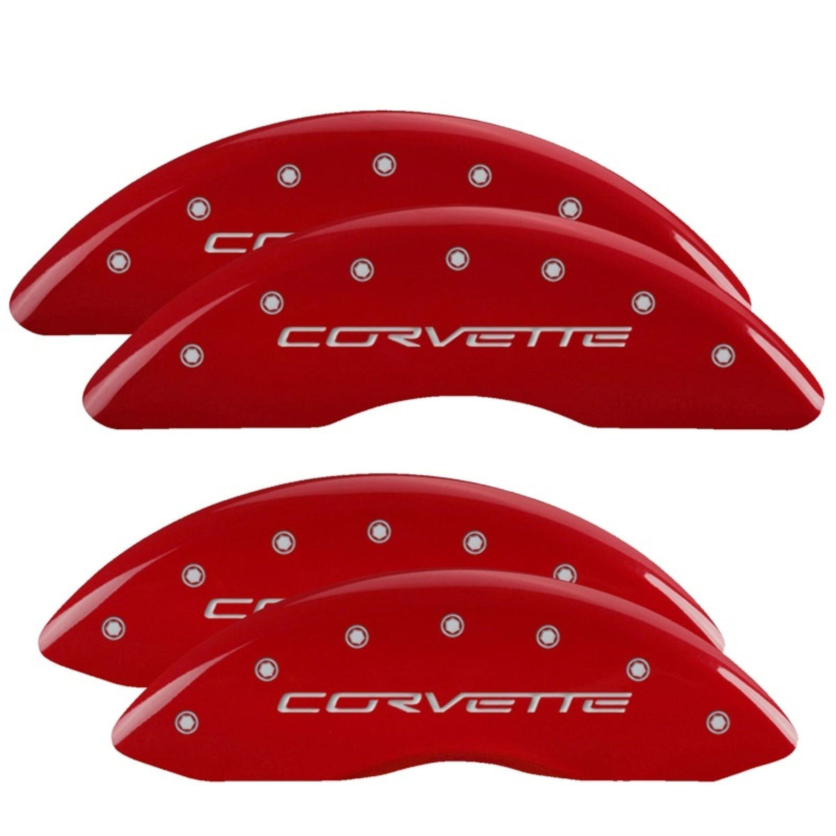 MGP Caliper Covers Front & Rear fits C6/Corvette  - Red [MPN: 13083SCV6RD]_2225555