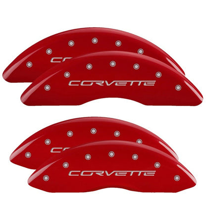 MGP Caliper Covers Front & Rear fits C6/Corvette  - Red [MPN: 13083SCV6RD]_2556387