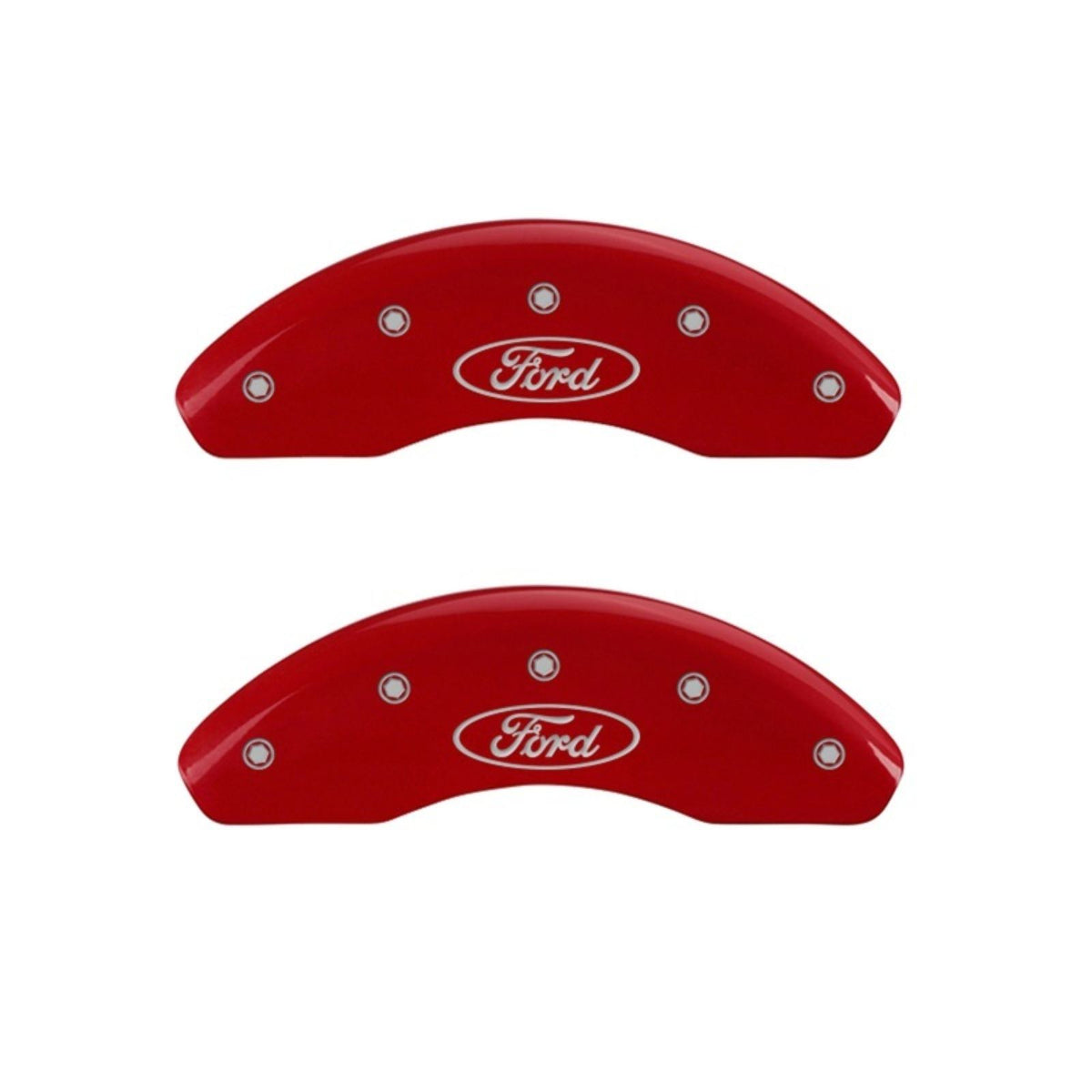 MGP Yellow Front set 2 Caliper Covers Front Oval logo/Ford - Red [MPN: 10102FFRDRD]_2225582