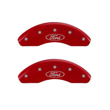 MGP Yellow Front set 2 Caliper Covers Front Oval logo/Ford - Red [MPN: 10102FFRDRD]_2547871