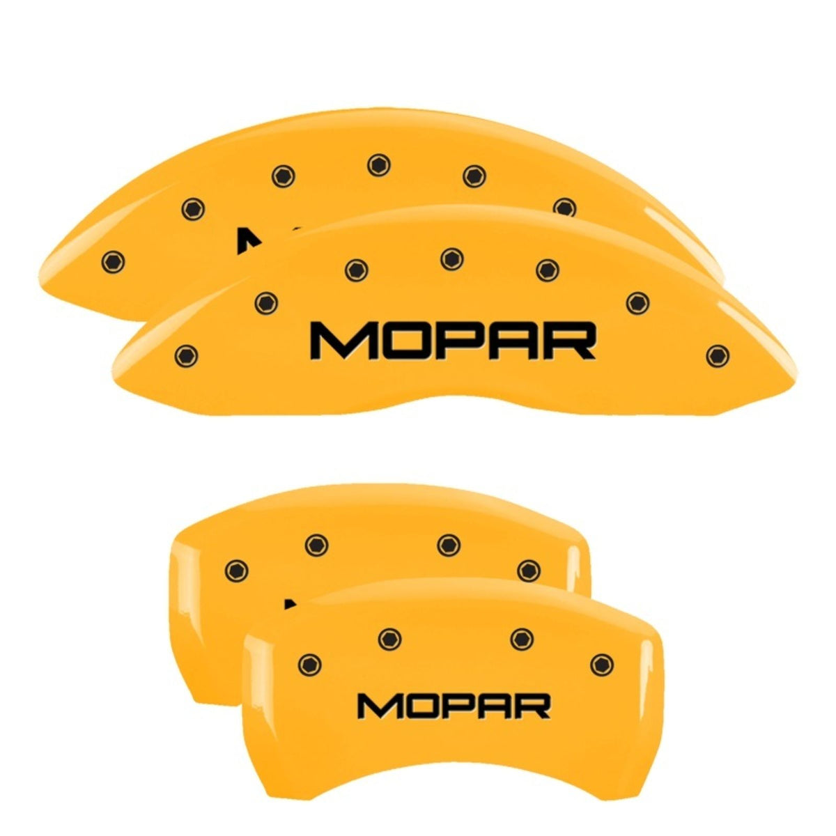 MGP Caliper Covers Front & Rear fits MOPAR Yellow  [MPN: 12162SMOPYL]_2232610