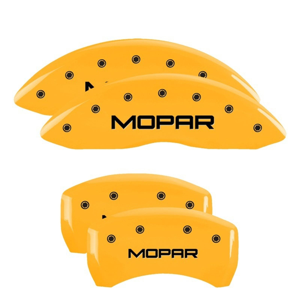 MGP Caliper Covers Front & Rear fits MOPAR Yellow  [MPN: 12162SMOPYL]_2458938