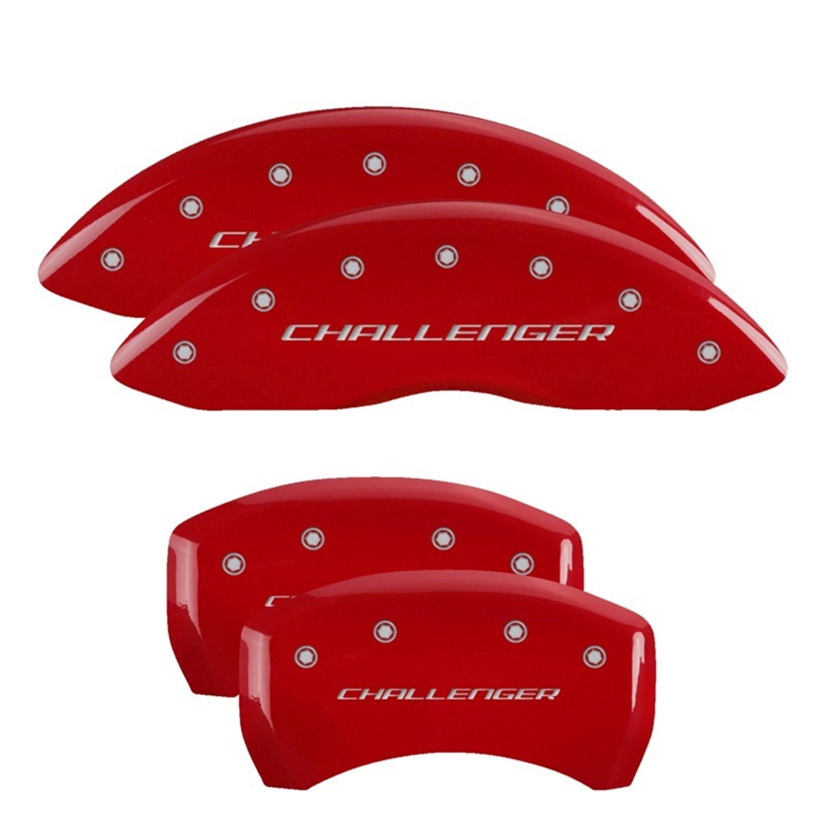 MGP Caliper Covers Front & Rear fits Block/Challenger - Red [MPN: 12181SCLBRD]_2541704