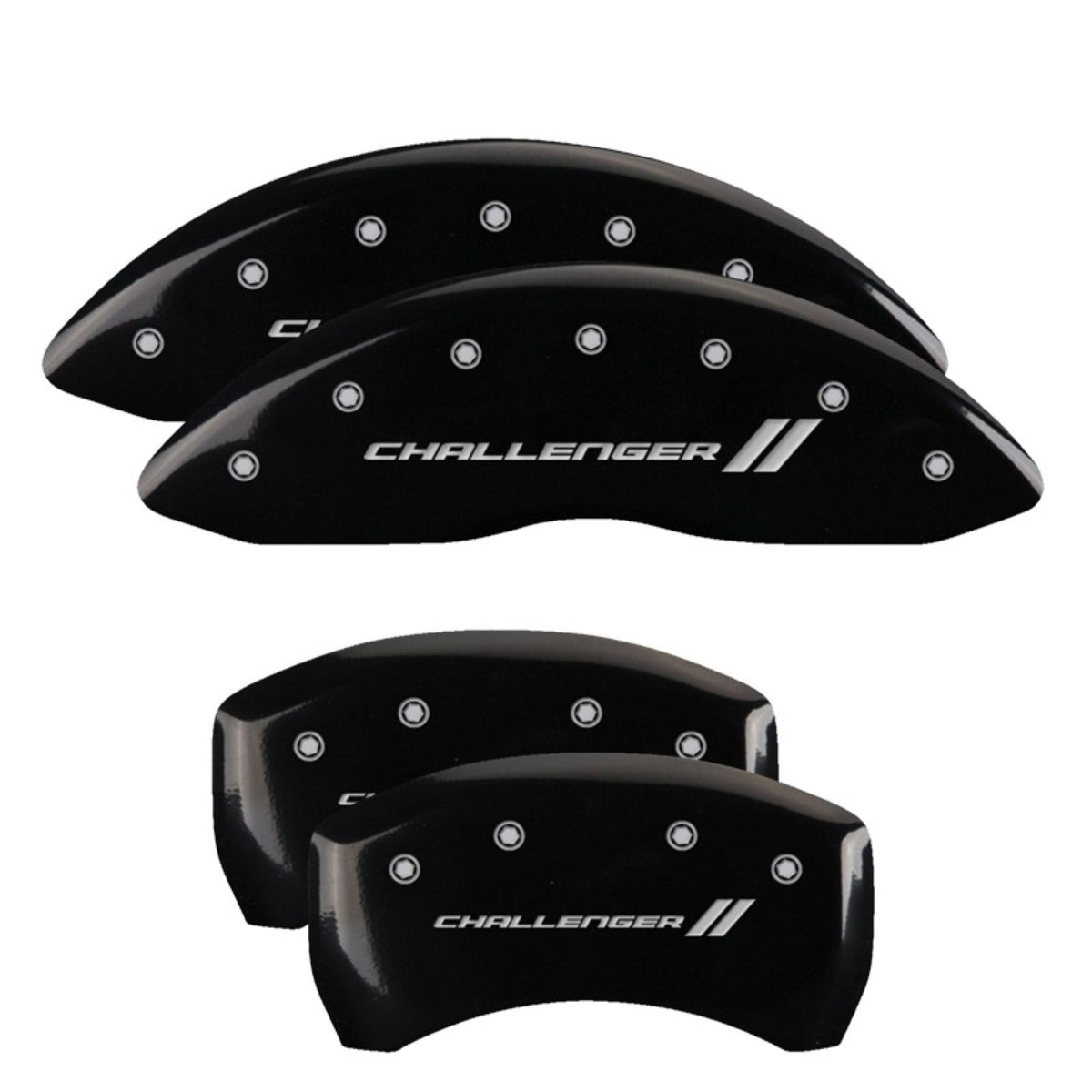 MGP Caliper Covers Front & Rear fits With stripes/Challenger Black  [MPN: 12162SCL1BK]_2225716