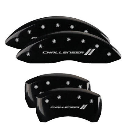 MGP Caliper Covers Front & Rear fits With stripes/Challenger Black  [MPN: 12162SCL1BK]_2225716