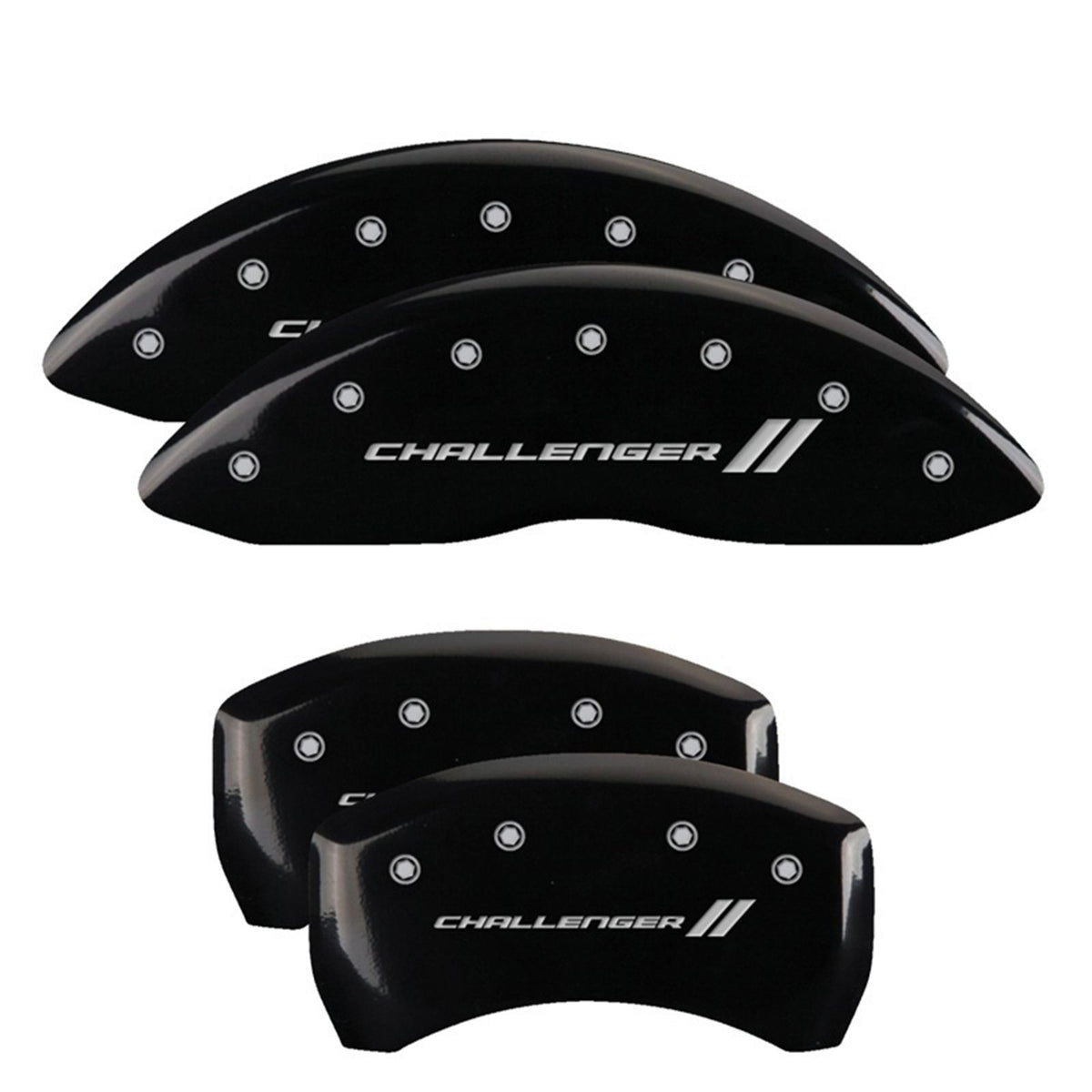 MGP Caliper Covers Front & Rear fits With stripes/Challenger Black  [MPN: 12162SCL1BK]_2551568