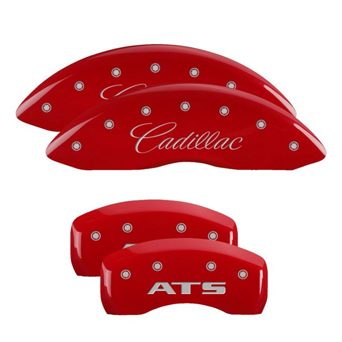 MGP Caliper Covers Front Cadillac Rear ATS Red  [MPN: 35007SATSRD]_2459028