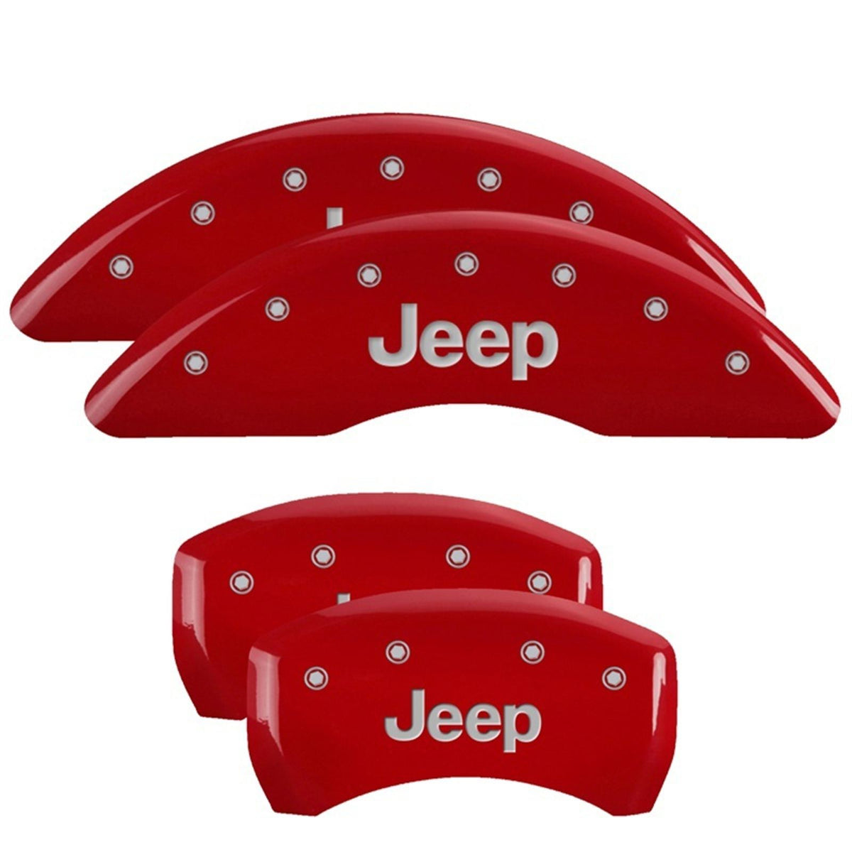MGP Caliper Covers Front & Rear fits Jeep Red  [MPN: 42012SJEPRD]_2459052