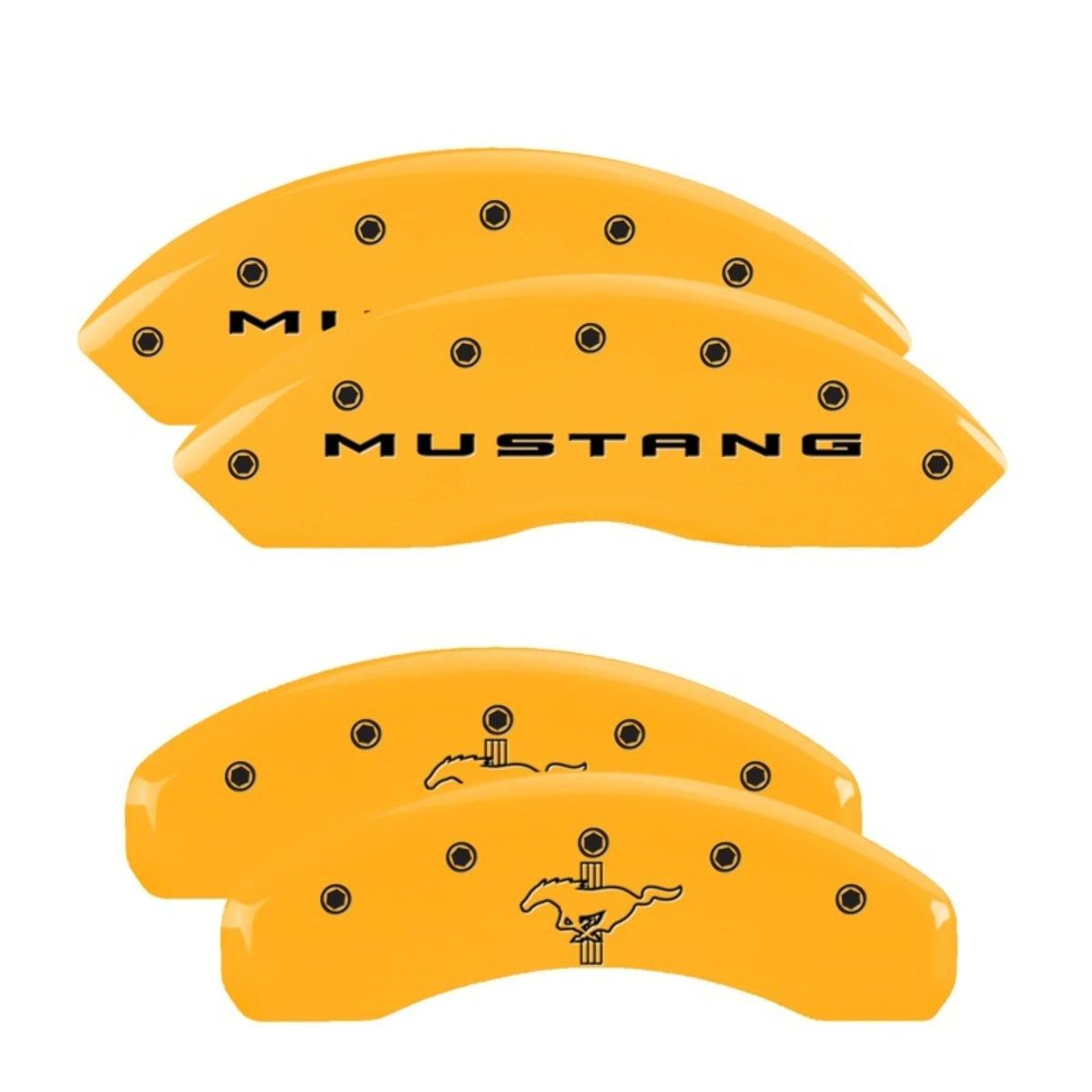 MGP Caliper Covers Front 2015/Mustang Rear fits 2015/Bar & Pony Yellow  [MPN: 10202SMB2YL]_2229376