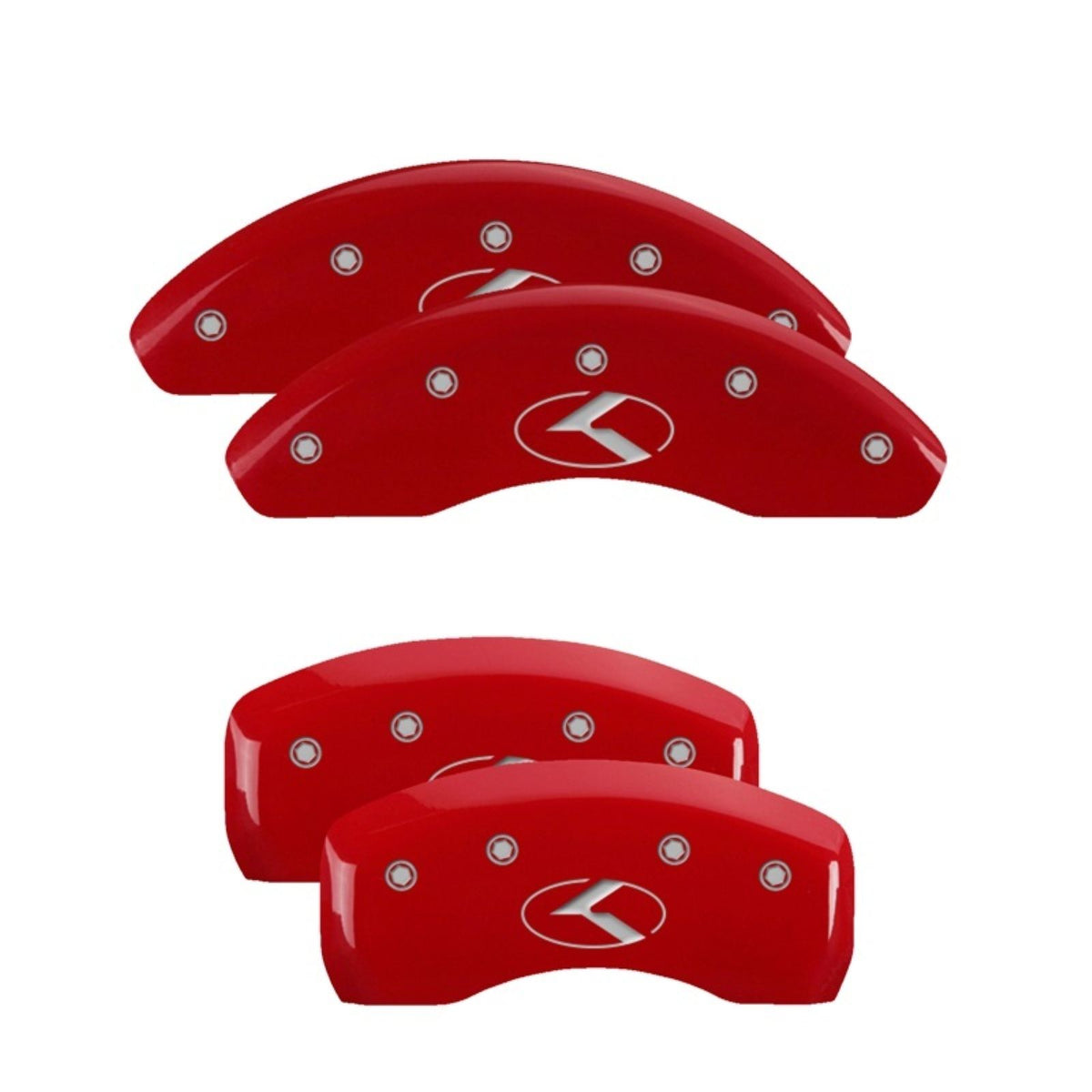 MGP Caliper Covers Front & Rear Circle fits Kia Red  [MPN: 21069SCRKRD]_2230096