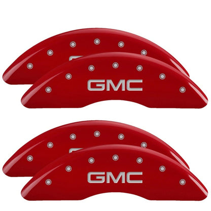 MGP Caliper Covers Front & Rear fits GMC Red  [MPN: 34003SGMCRD]_2230276