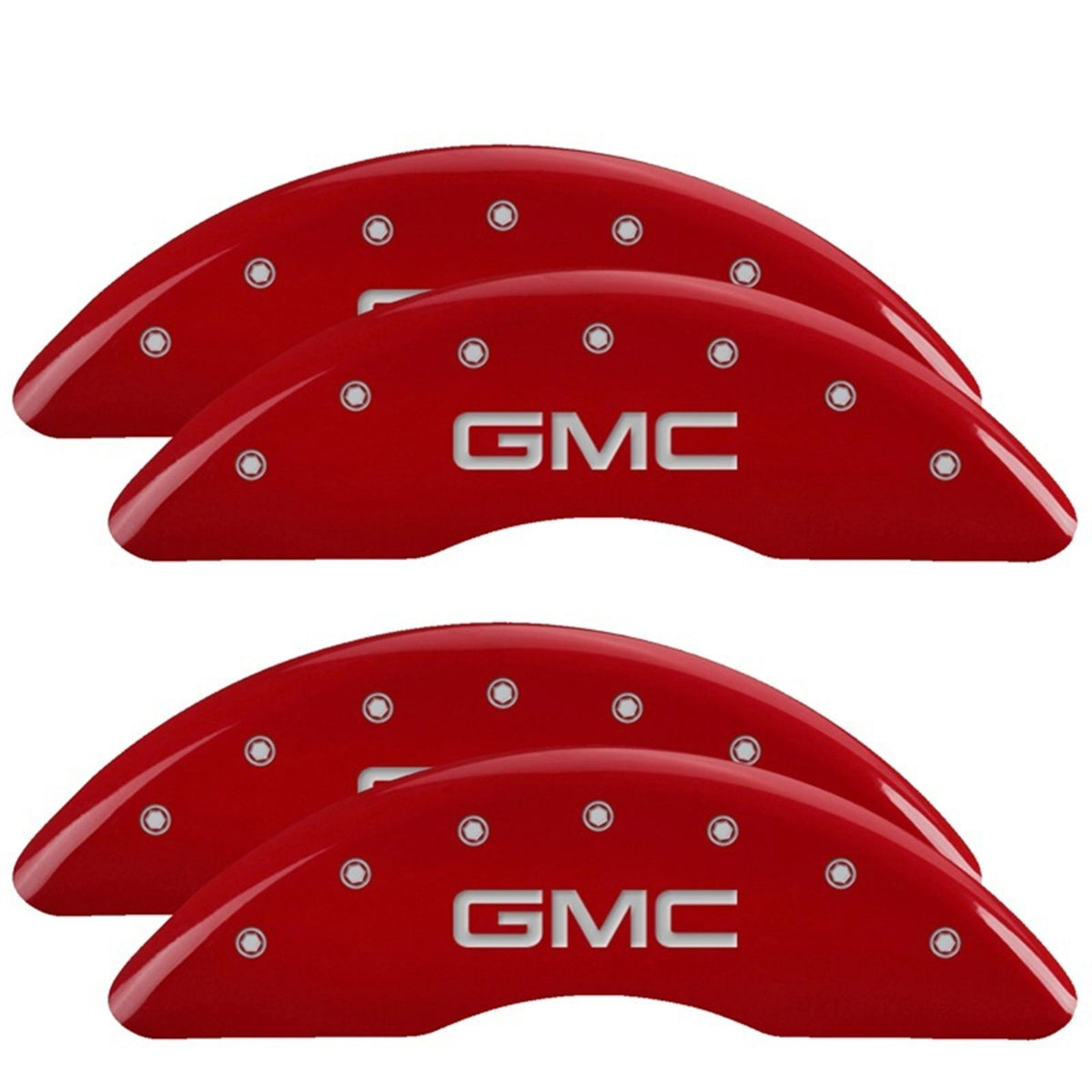 MGP Caliper Covers Front & Rear fits GMC Red  [MPN: 34003SGMCRD]_2460386