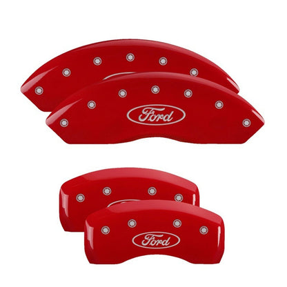 MGP Caliper Covers Front & Rear fits Oval logo/Ford - Red [MPN: 10220SFRDRD]_2460459