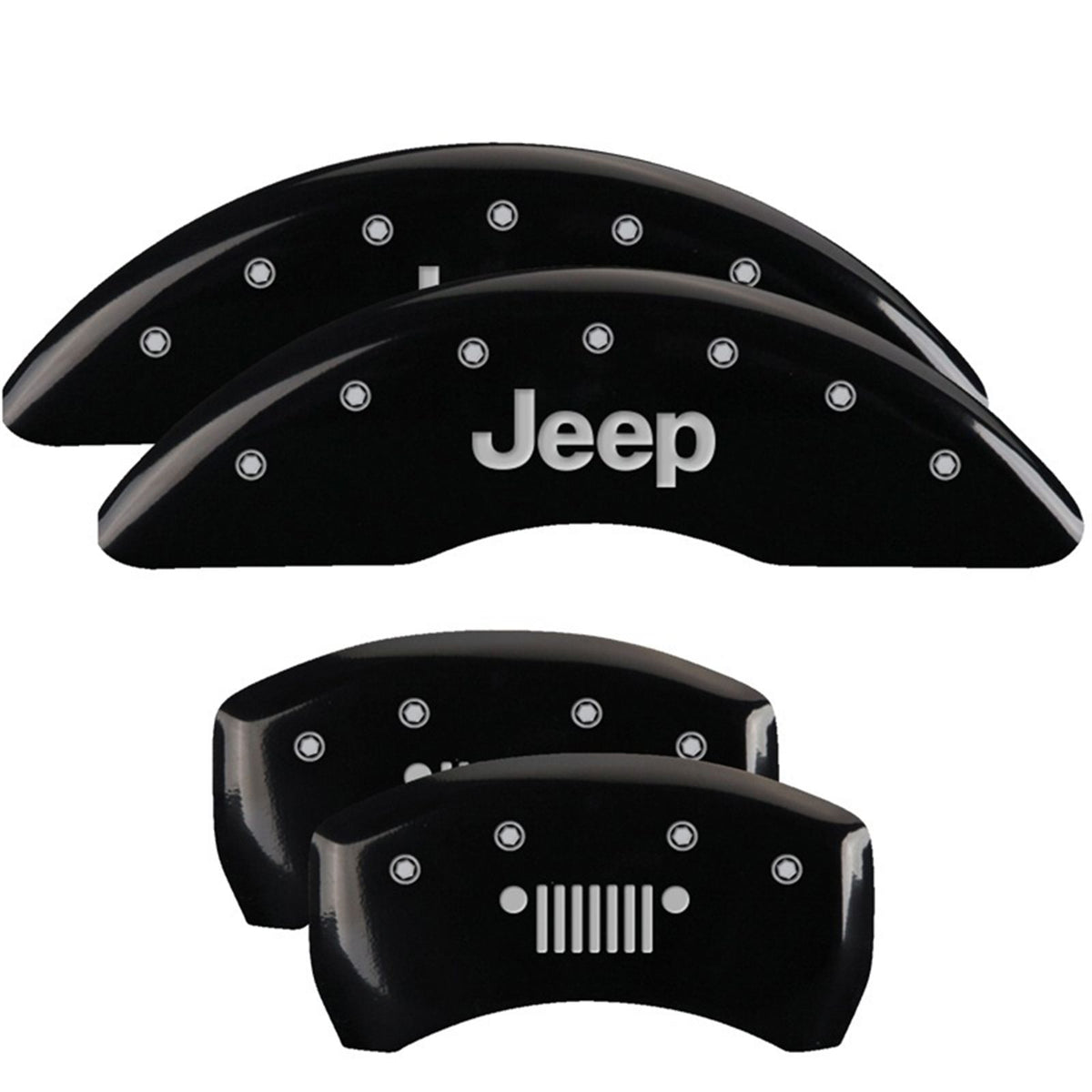 MGP Caliper Covers Front & Rear fits Jeep Black  [MPN: 42012SJPLBK]_2460496
