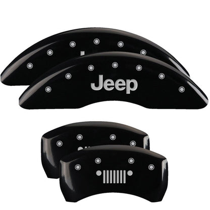 MGP Caliper Covers Front & Rear fits Jeep Black  [MPN: 42012SJPLBK]_2460496