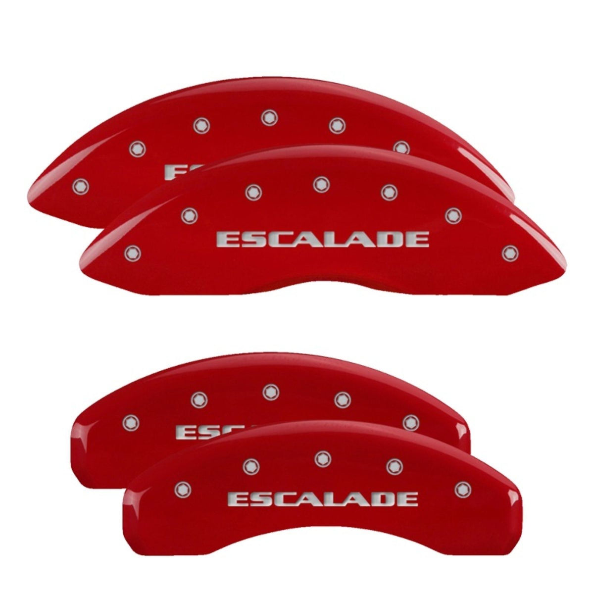 MGP Caliper Covers Front & Rear fits Escalade Red  [MPN: 35014SESCRD]_2227606