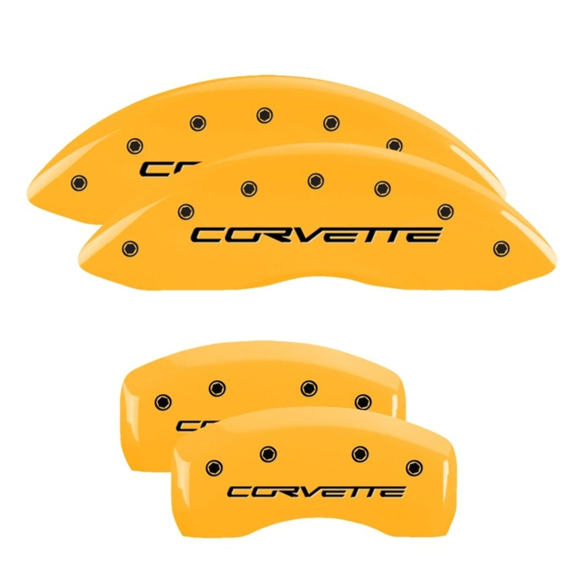 MGP Caliper Covers Front & Rear fits C6/Corvette Yellow  [MPN: 13008SCV6YL]_2231709