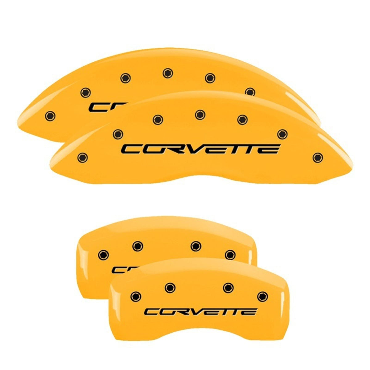 MGP Caliper Covers Front & Rear fits C6/Corvette Yellow  [MPN: 13008SCV6YL]_2461553