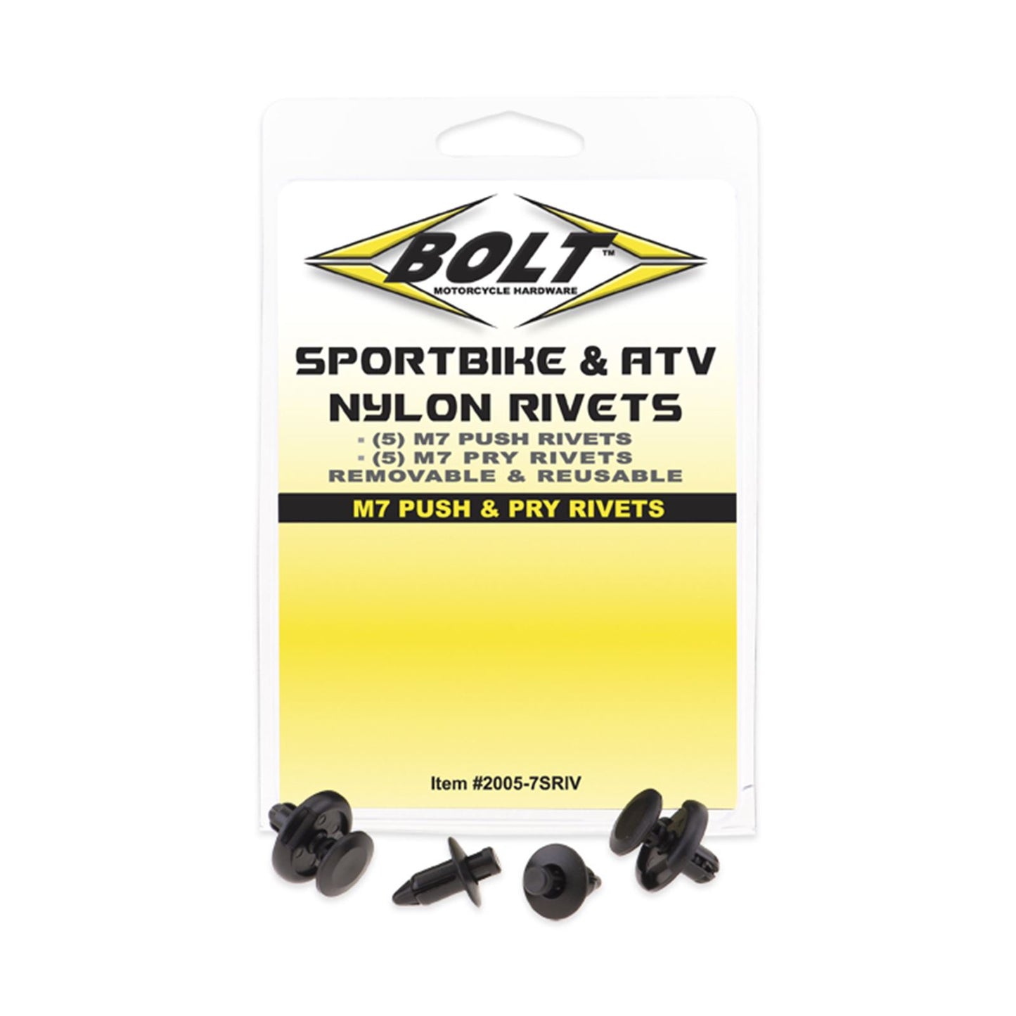 Bolt MC Hardware M7 Push & Pry Rivet Kit - 10/Pack 2005-7SRIV_1002301