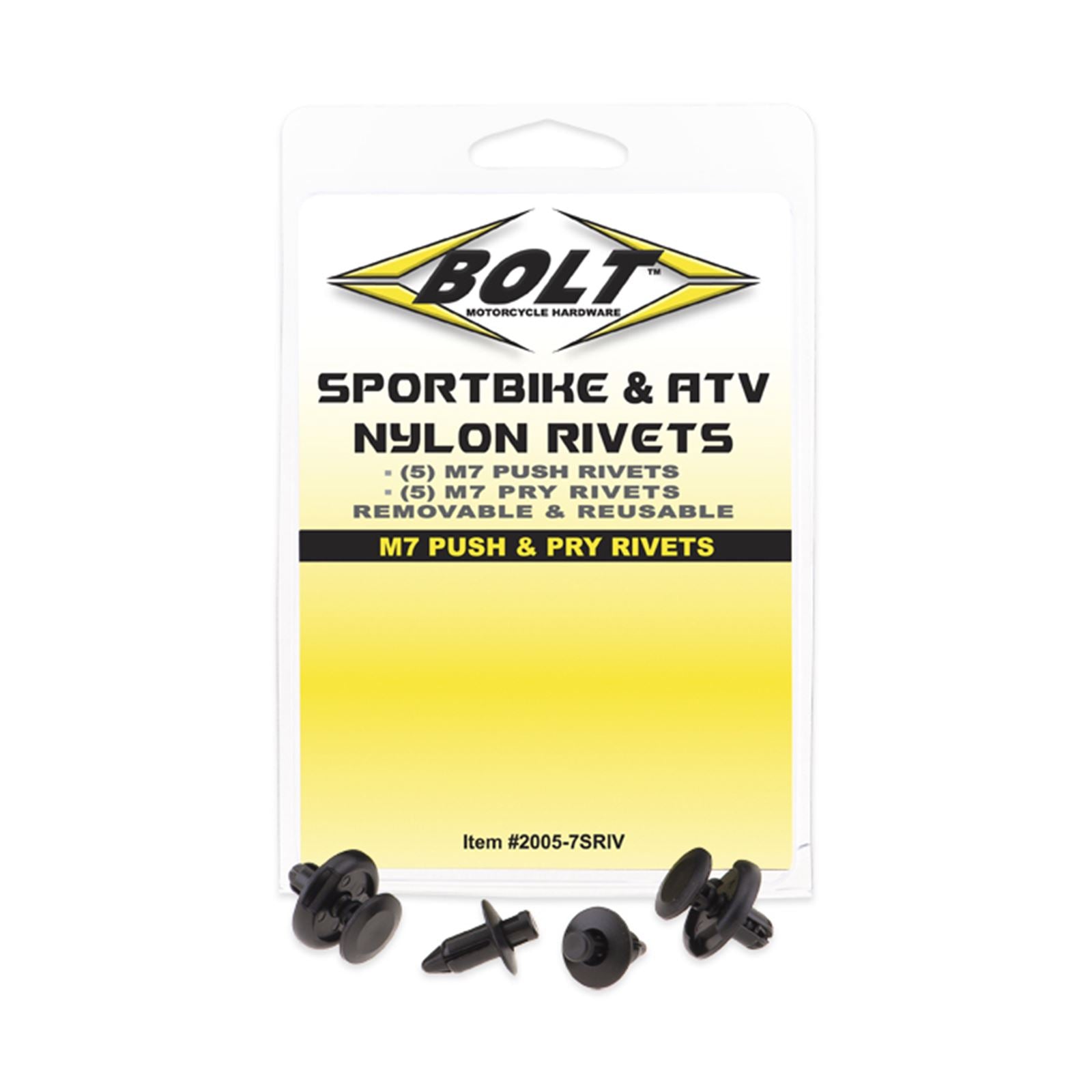 Bolt MC Hardware M7 Push & Pry Rivet Kit - 10/Pack 2005-7SRIV_1002301