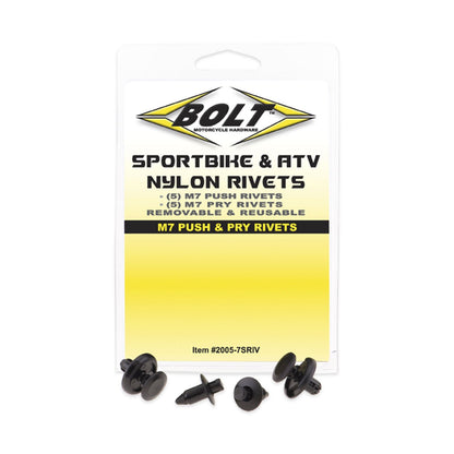 Bolt MC Hardware M7 Push & Pry Rivet Kit - 10/Pack 2005-7SRIV_1002301