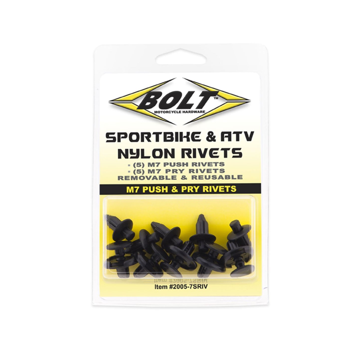 Bolt MC Hardware M7 Push & Pry Rivet Kit - 10/Pack 2005-7SRIV_1002304