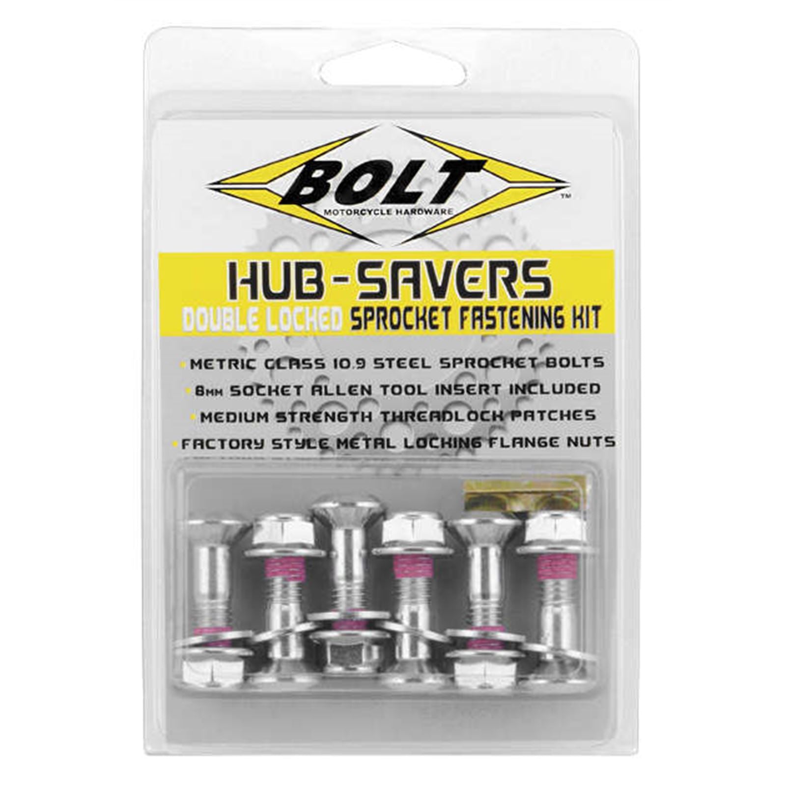 Bolt MC Hardware Sprocket Fasteners Silver - 6/Pack 2008-HS.S_212657