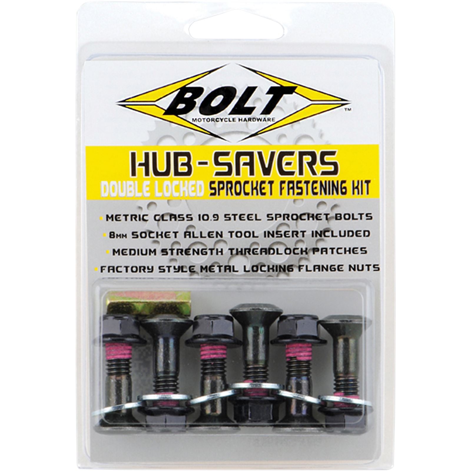 Bolt MC Hardware Sprocket Fasteners Black - 6/Pack 2008-HS.B_354277