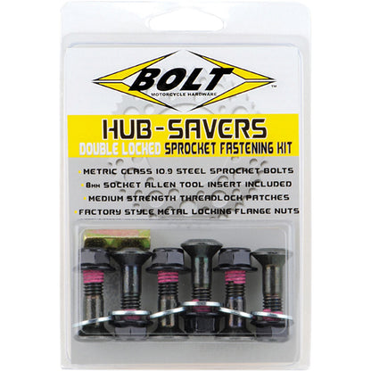 Bolt MC Hardware Sprocket Fasteners Black - 6/Pack 2008-HS.B_354277