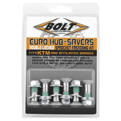 Bolt MC Hardware Euro Style Hub-Savers Double Locked Sprocket Fastening Kit 2008-HS.EU_212663
