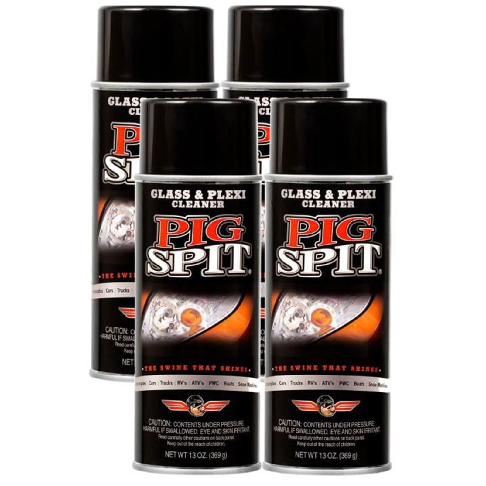 Pig Spit Glass & Plexi Cleaner - 13oz  PACK OF 4 [MPN: PSGP]_2294842