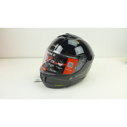 LS2 Stream II Solid Helmet with SunShield Gloss Black - Large OPEN BOX [MPN: 808-1004]_2354419