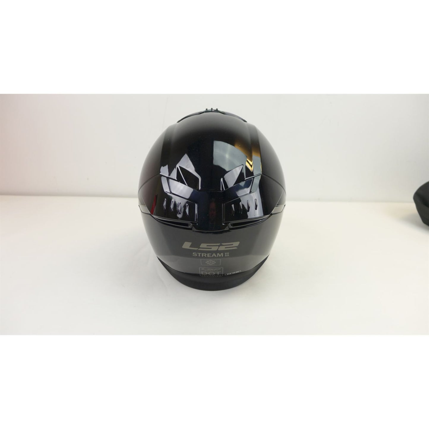 LS2 Stream II Solid Helmet with SunShield Gloss Black - Large OPEN BOX [MPN: 808-1004]_2354420