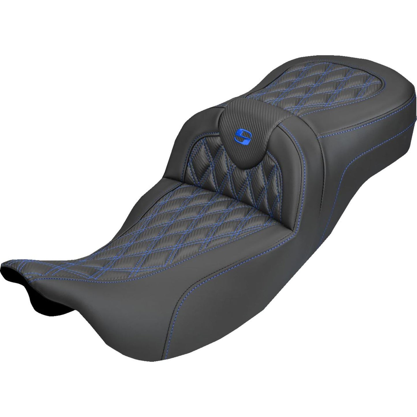 Saddlemen Extended Reach Roadsofa™ Carbon Fiber - Blue Stitch - FL '08-'25 [MPN: 808-07B-20701]_2537673