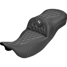 Saddlemen Extended Reach Roadsofa™ Carbon Fiber Seat White Stitch FL '08-'25 [MPN: 808-07B-20706]_2308011