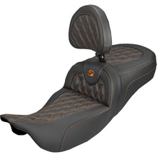 Saddlemen Extended Reach Roadsofa™ Carbon Fiber Seat Orange Stitch FL 08-25 [MPN: 808-07B-207B3]_2537646