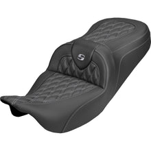 Saddlemen Roadsofa™ Carbon Fiber Seat Lattice Silver Stitch FLH/FLT '08-'25 [MPN: 808-07B-20605]_2537740