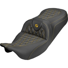 Saddlemen Roadsofa™ Carbon Fiber Seat - Gold Stitch - FLH/FLT '08-'25 [MPN: 808-07B-20607]_2308144