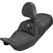 Saddlemen Roadsofa™ Carbon Fiber Seat - Lattice White Stitch FLH/FLT '08-'25 [MPN: 808-07B-206B6]_2308101
