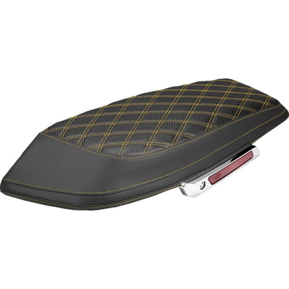 Saddlemen Saddlebag Lid Covers - Lattice - Gold Stitch - FLH/FLT '23-'26 [MPN: L870-23-20707]_2308053