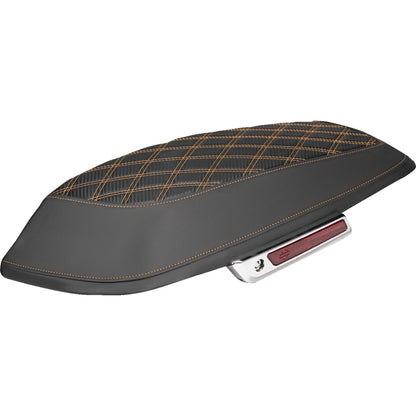 Saddlemen Saddlebag Lid Covers Carbon Fiber Orange Stitch - FLH/FLT '14-'24 [MPN: L870-14-20703]_2308146