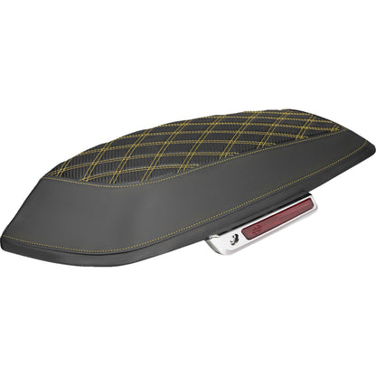 Saddlemen Saddlebag Lid Covers - Lattice - Gold Stitch - FLH/FLT '14-'24 [MPN: L870-14-20707]_2308125