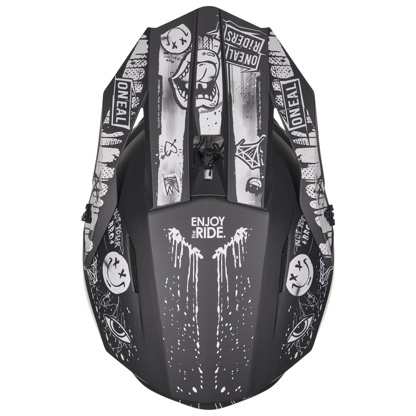 O'Neal 4 SRS Helmet Rancid - Black/Gray_2424997