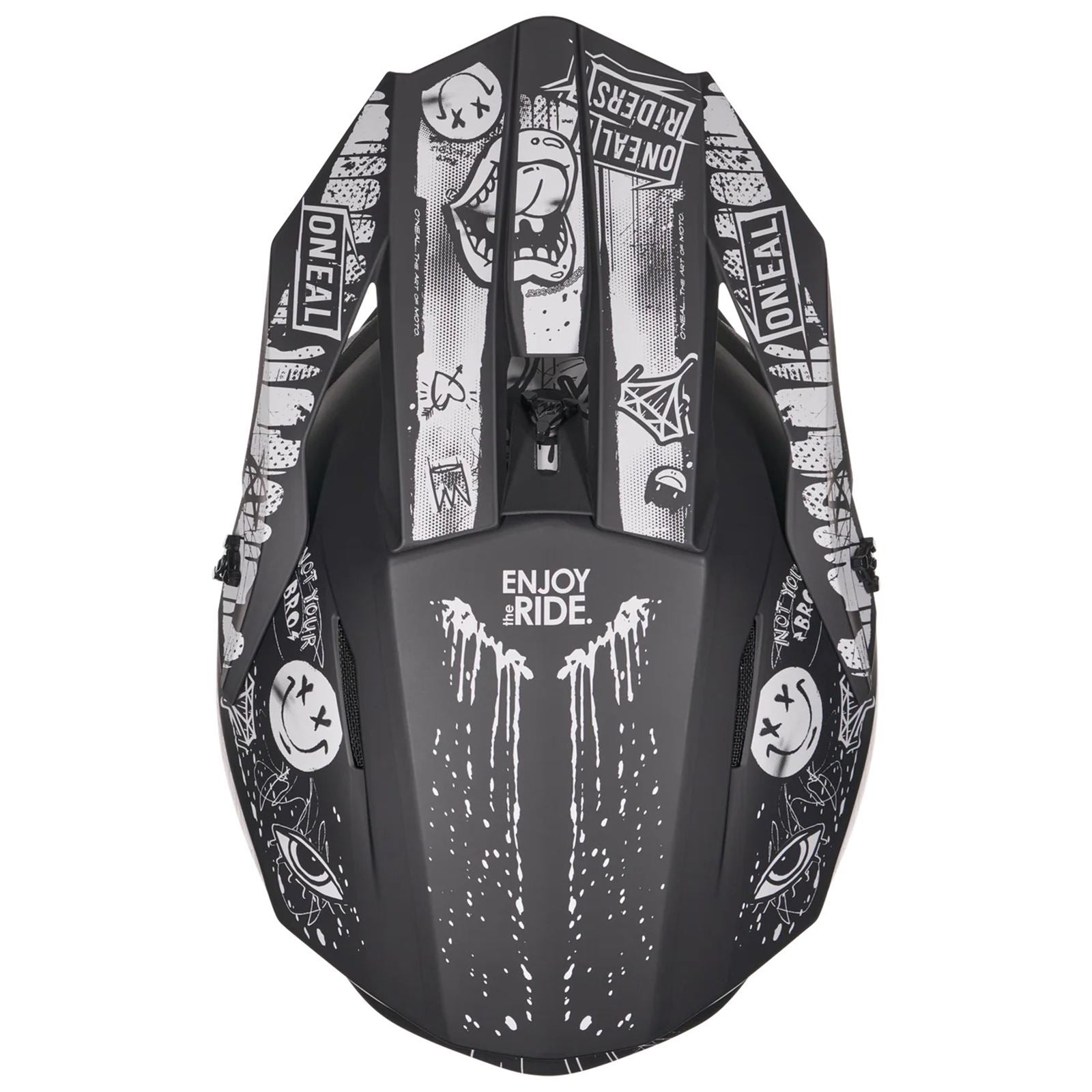 O'Neal 4 SRS Helmet Rancid - Black/Gray_2424997